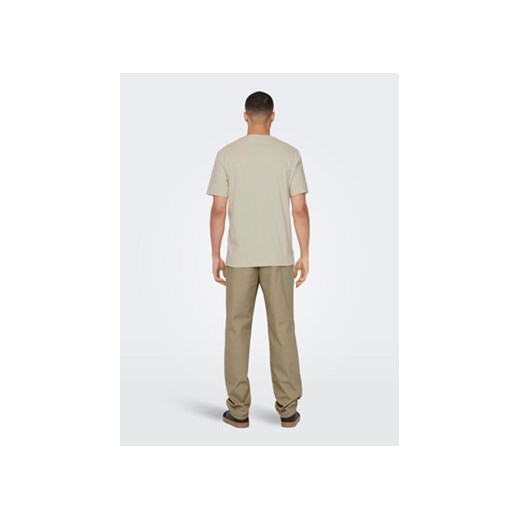 Only & Sons T-Shirt 22025208 Beżowy Regular Fit Only & Sons S MODIVO