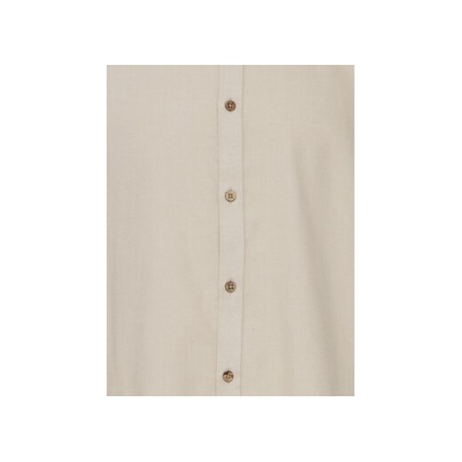 Solid Koszula 21107465 Beżowy Regular Fit Solid M MODIVO