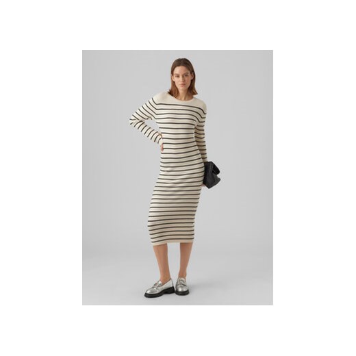 Vero Moda Sukienka dzianinowa Gold 10290663 Écru Slim Fit Vero Moda M MODIVO