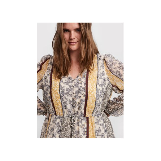 Vero Moda Curve Sukienka codzienna Nora 10251640 Beżowy Loose Fit 44 MODIVO