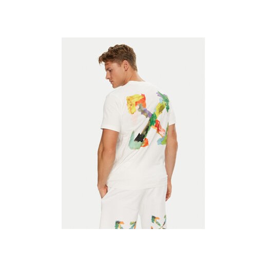 Off-White T-Shirt OMAA027S23JER0040184 Biały Regular Fit M MODIVO