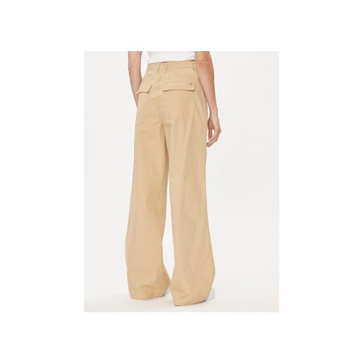 Tommy Jeans Spodnie materiałowe Claire DW0DW17314 Beżowy Wide Leg Tommy Jeans 24_32 MODIVO