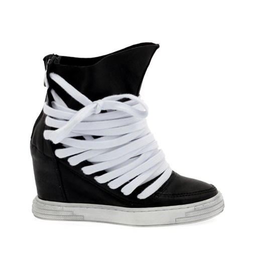 Sneakers czarne lico booci-pl czarny Botki skórzane