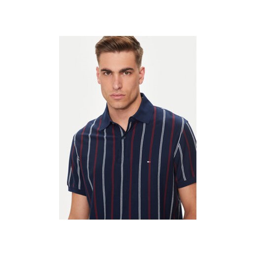 Tommy Hilfiger Polo Vertical MW0MW35627 Granatowy Regular Fit Tommy Hilfiger M MODIVO