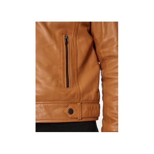 Serge Pariente Kurtka skórzana Erico Brązowy Regular Fit Serge Pariente XXL MODIVO
