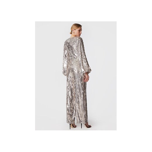 ROTATE Kombinezon Sequin RT2254 Srebrny Regular Fit Rotate 36 MODIVO