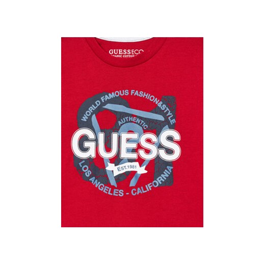 Guess Bluzka N4BI03 I3Z14 Czerwony Regular Fit Guess 3Y MODIVO