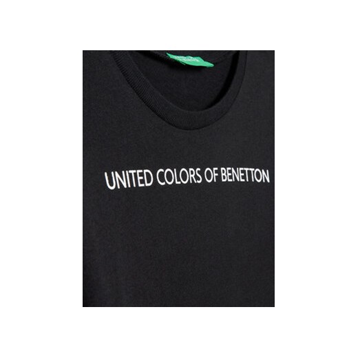 United Colors Of Benetton T-Shirt 3096C10D2 Czarny Regular Fit United Colors Of Benetton 122 MODIVO