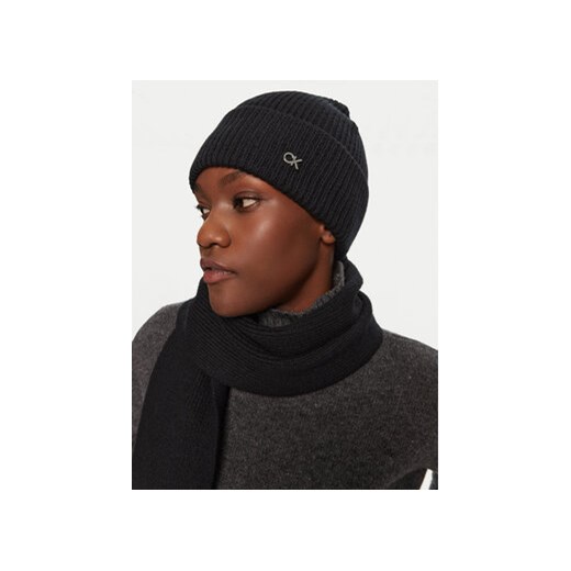 Calvin Klein Zestaw Szalik i Czapka Chunky K60K612621 Czarny Calvin Klein uniwersalny MODIVO