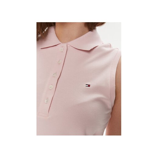 Tommy Hilfiger Polo 1985 WW0WW41794 Różowy Slim Fit Tommy Hilfiger XL MODIVO