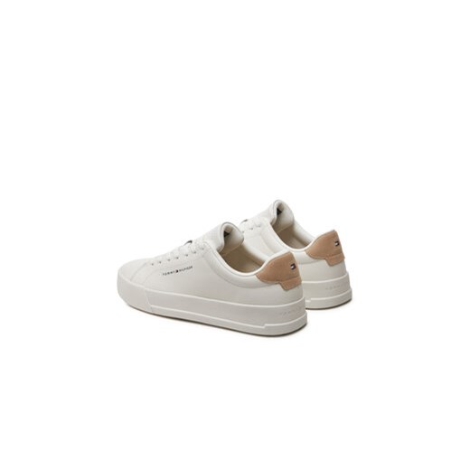 Tommy Hilfiger Sneakersy Th Court Leather Grain Ess FM0FM05297 Écru Tommy Hilfiger 44 MODIVO