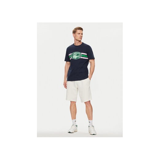 Lacoste T-Shirt TH1415 Granatowy Regular Fit Lacoste 3 MODIVO