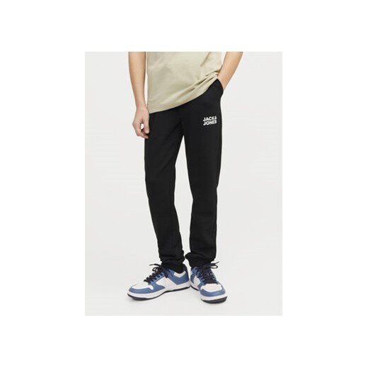 Jack&Jones Junior Spodnie dresowe Gordon 12257312 Czarny Slim Fit ze sklepu MODIVO w kategorii Spodnie chłopięce - zdjęcie 177222382