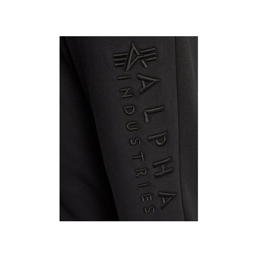 Alpha Industries Spodnie dresowe EMB Jogger 138052 Czarny Regular Fit Alpha Industries M MODIVO