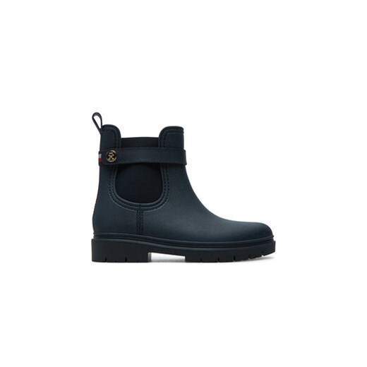 Tommy Hilfiger Kalosze Th Stud Rubberised Rainboot FW0FW08168 Granatowy Tommy Hilfiger 41 MODIVO