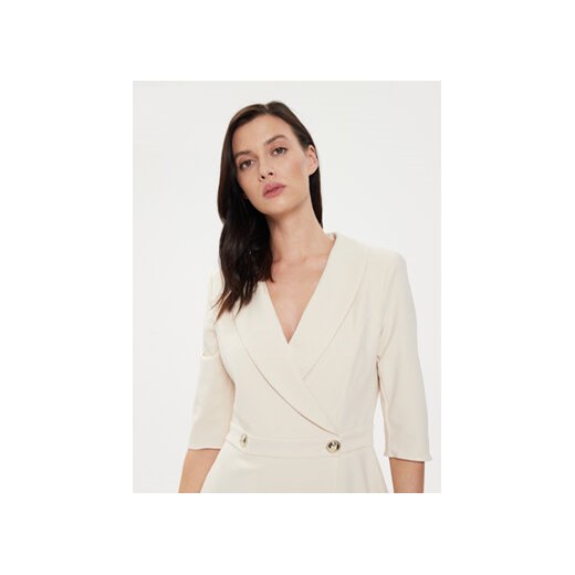 Rinascimento Sukienka koktajlowa CFC0118280003 Écru Regular Fit Rinascimento XL MODIVO
