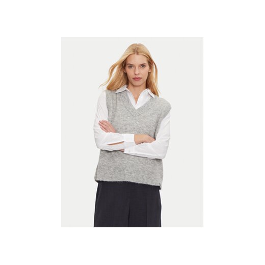 Calvin Klein Jeans Sweter J20J224637 Szary Regular Fit ze sklepu MODIVO w kategorii Swetry damskie - zdjęcie 177238903