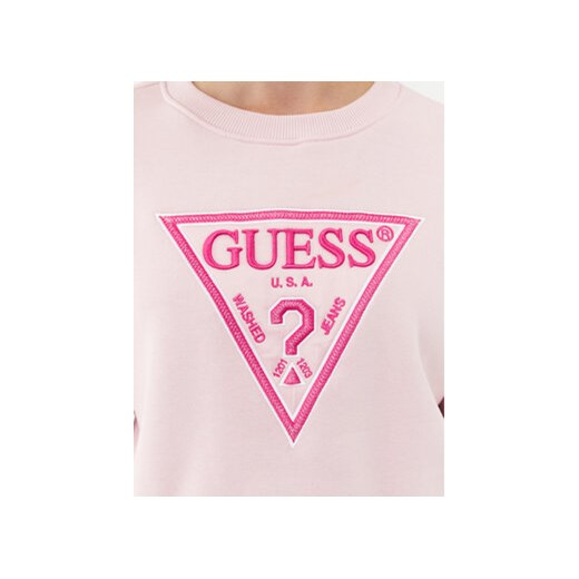 Guess Bluza W3BQ11 K9Z21 Różowy Regular Fit Guess XL MODIVO