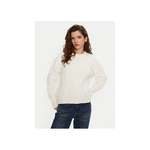 DKNY Sweter P4MSAQ51 Écru Regular Fit ze sklepu MODIVO w kategorii Swetry damskie - zdjęcie 177256030