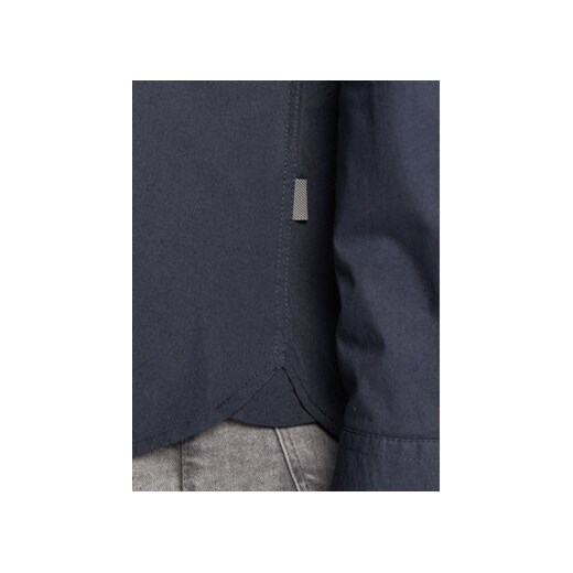 Solid Koszula 21103247 Granatowy Slim Fit Solid L MODIVO