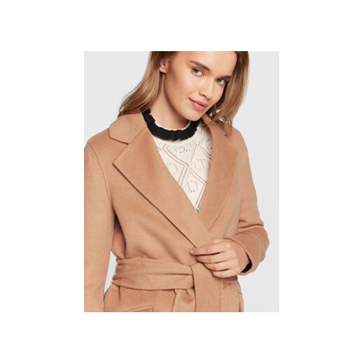 TWINSET Płaszcz wełniany 222TP2056 Beżowy Regular Fit Twinset 48 MODIVO