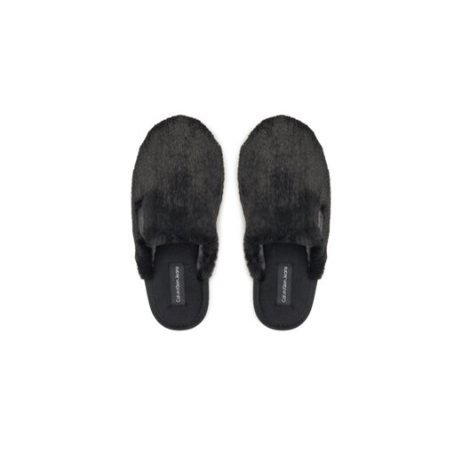 Calvin Klein Jeans Kapcie Hotel Slipper Fur After Glow YW0YW01593 Czarny 37 MODIVO
