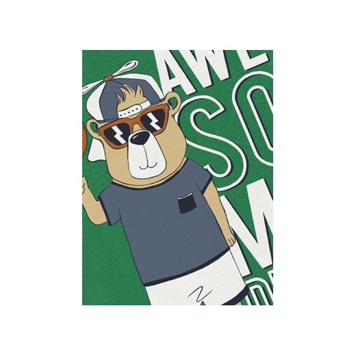 NAME IT Bluzka 13218862 Zielony Regular Fit Name It 80 MODIVO