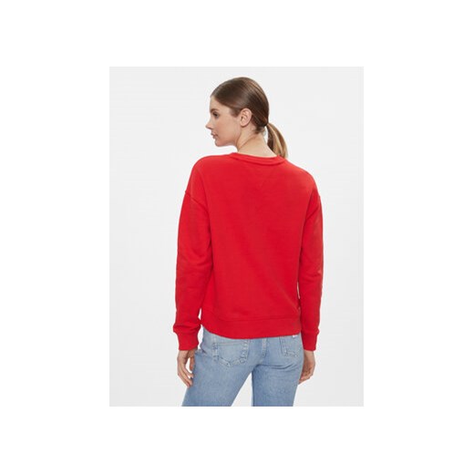 Tommy Jeans Bluza Badge DW0DW17325 Czerwony Regular Fit Tommy Jeans M MODIVO