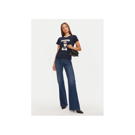 Guess T-Shirt V4BI10 KA260 Granatowy Regular Fit Guess XXS MODIVO