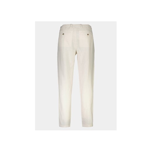 Lindbergh Spodnie materiałowe 30-003020 Biały Relaxed Fit S MODIVO