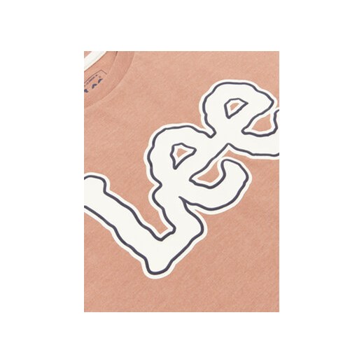 Lee T-Shirt Large Puff Print LEE0138 Brązowy Regular Fit Lee 15_16Y MODIVO