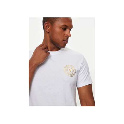 Versace Jeans Couture T-Shirt 77GAHT00 Biały Slim Fit M MODIVO