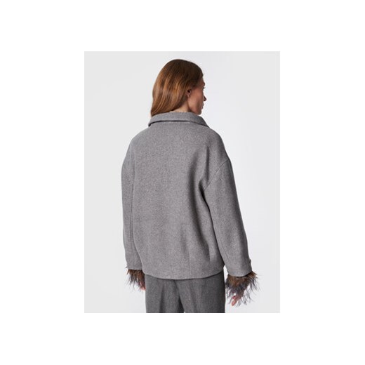 Peserico Płaszcz wełniany E21360D00A Szary Regular Fit Peserico 44 MODIVO