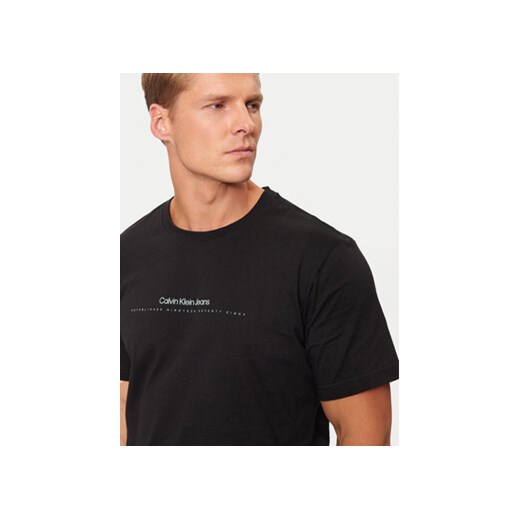 Calvin Klein Jeans T-Shirt Minimal Logo J30J327075 Czarny Regular Fit XL MODIVO