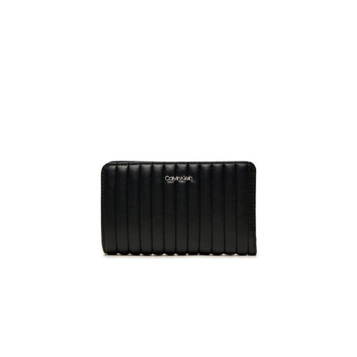 Calvin Klein Duży Portfel Damski Mini Line Quilt Medium Bifold K60K613063 Czarny Calvin Klein uniwersalny MODIVO