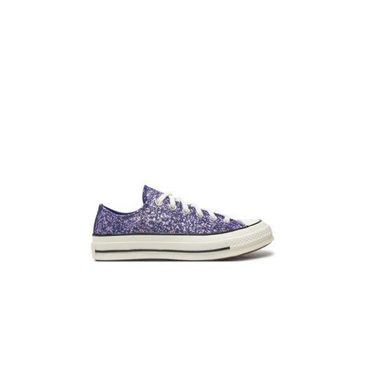 Converse Trampki Chuck 70 Glitter A11134C Granatowy ze sklepu MODIVO w kategorii Trampki damskie - zdjęcie 177359620