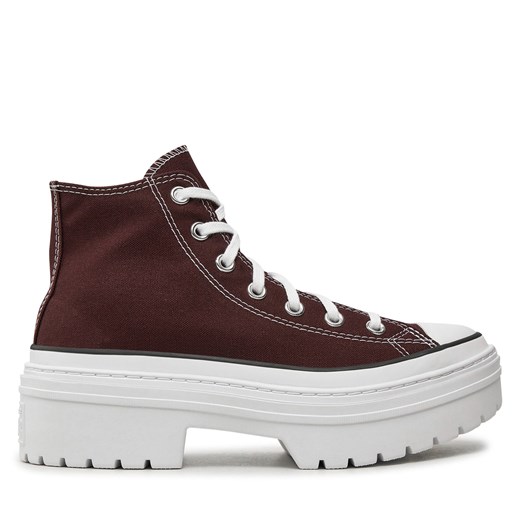 Trampki Converse Chuck Taylor All Star Lugged Heel A09401C Bordowy ze sklepu eobuwie.pl w kategorii Trampki damskie - zdjęcie 177382652