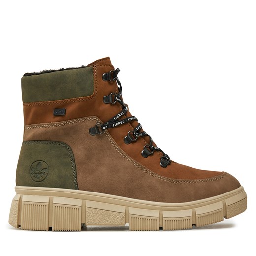 Botki Rieker X3404-90 Brązowy Rieker 36 eobuwie.pl okazja