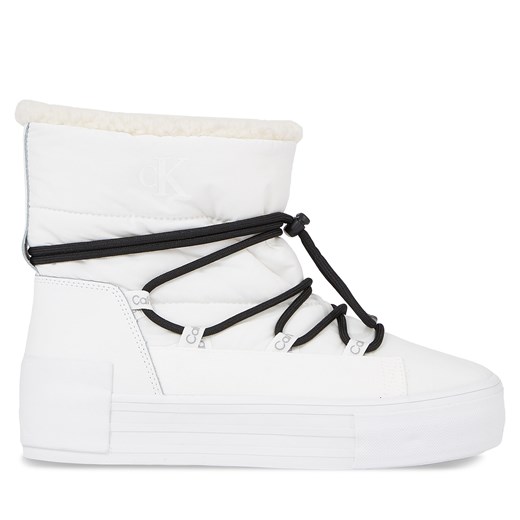Śniegowce Calvin Klein Jeans Bold Vulc Flatf Snow Boot Wn YW0YW01181 Biały 38 eobuwie.pl
