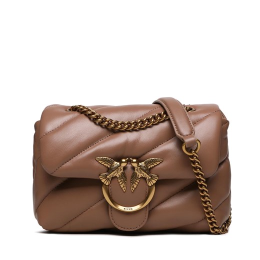 Torebka PINKO Love Mini Puff Cl AI 23-24 PLTT 100039 A0F2 Beżowy ze sklepu eobuwie.pl w kategorii Kopertówki - zdjęcie 177385524