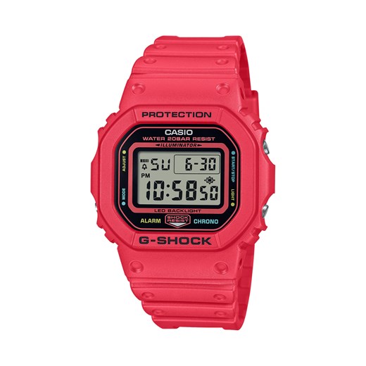 Zegarek G-Shock Energy Pack DW-5600EP-4ER Czerwony ze sklepu eobuwie.pl w kategorii Zegarki - zdjęcie 177386244