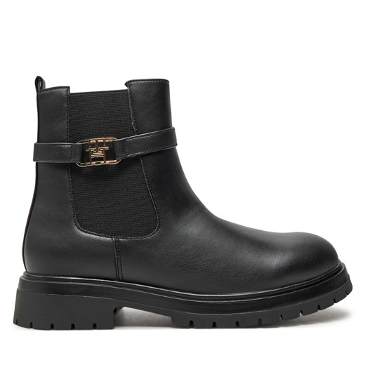 Botki Tommy Hilfiger Chelsea Boot T3A5-33572-1351 S Czarny ze sklepu eobuwie.pl w kategorii Buty zimowe dziecięce - zdjęcie 177386770