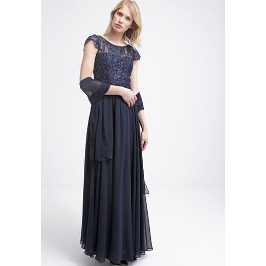 Unique Suknia balowa dark azure zalando  bez wzorów/nadruków