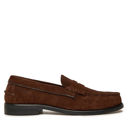 Lordsy Tommy Hilfiger Classic Hilfiger Suede Loafer FM0FM05363 Brązowy Tommy Hilfiger 43 eobuwie.pl