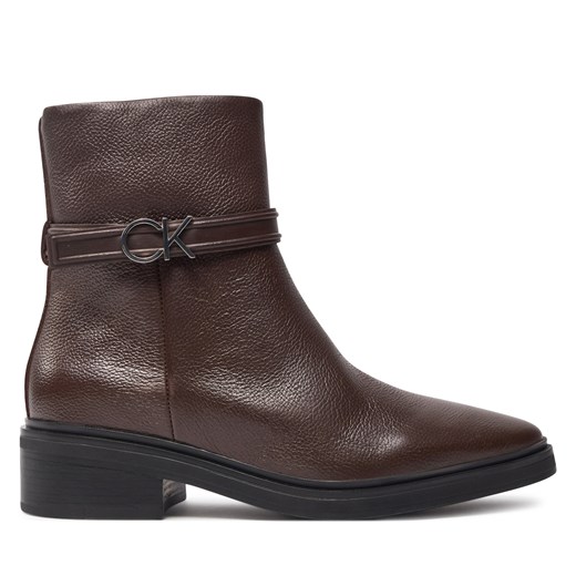 Botki Calvin Klein HW0HW02183 Brązowy Calvin Klein 38 eobuwie.pl