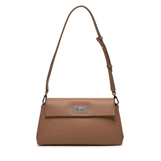 Torebka Calvin Klein Ck Push Shoulder Bag K60K612143 Brązowy Calvin Klein one size eobuwie.pl