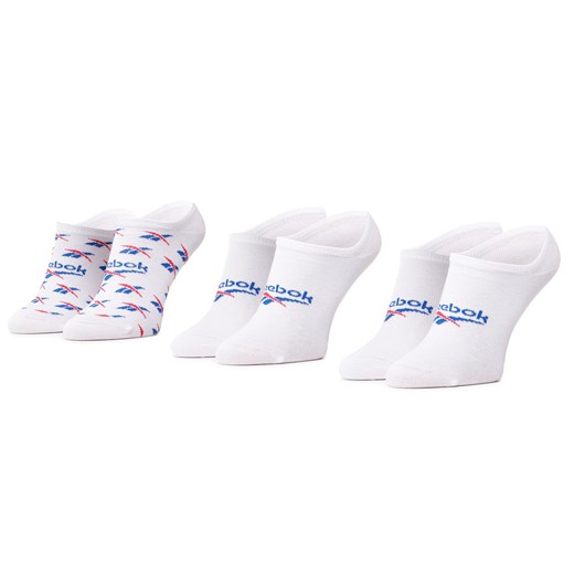 Zestaw 3 par stopek unisex Reebok Cl Fo Invisible Sock 3P GG6680 Biały Reebok 46/48 eobuwie.pl