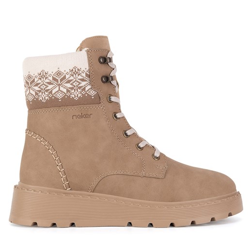 Botki Rieker 70403-20 Beżowy Rieker 40 eobuwie.pl