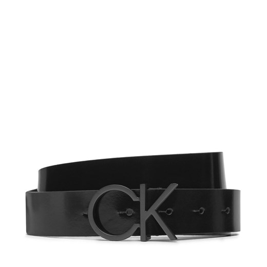 Pasek Damski Calvin Klein Logo K60K612396 Czarny Calvin Klein 85 eobuwie.pl