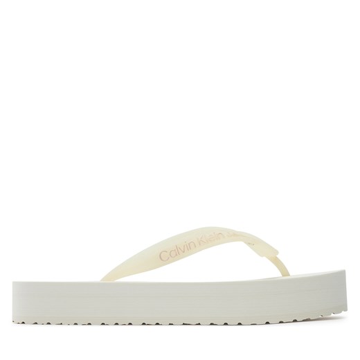 Japonki Calvin Klein Jeans Beach Sandal Flatform YW0YW01620 Écru 40 eobuwie.pl